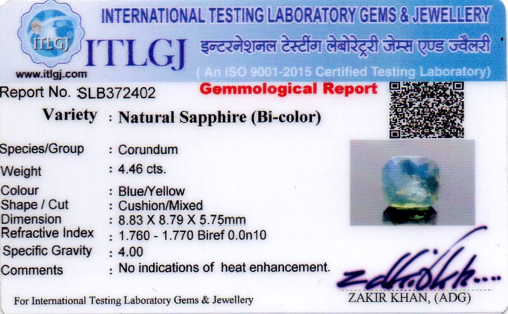 Buy certified natural bi-color sapphire (pitambari) gems /gemstones at ...