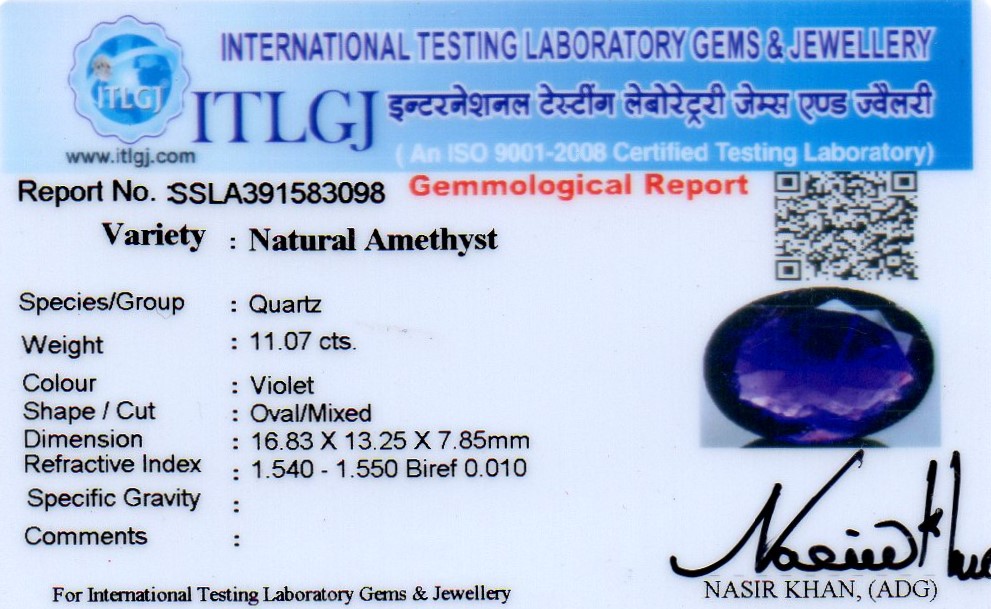 Buy certified natural amethyst (kathala) gems /gemstones at best ...