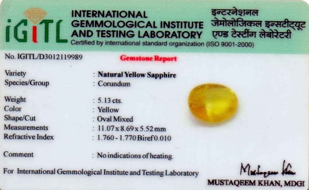 Certified yellow sapphire deals