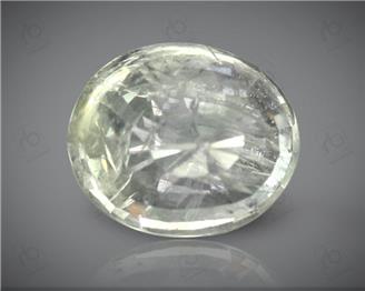Natural Unheated & Untreated & White Sapphire Certified 7.18 CTS. ( 63359 )