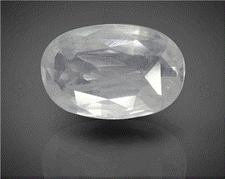 Unheated Untreated White Sapphire Natural Certified 3.7 CTS. ( 35162 )