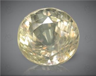 Natural Unheated & Untreated Certified Yellow Sapphire (Pokhraj) 6 CRT ( 42649 )
